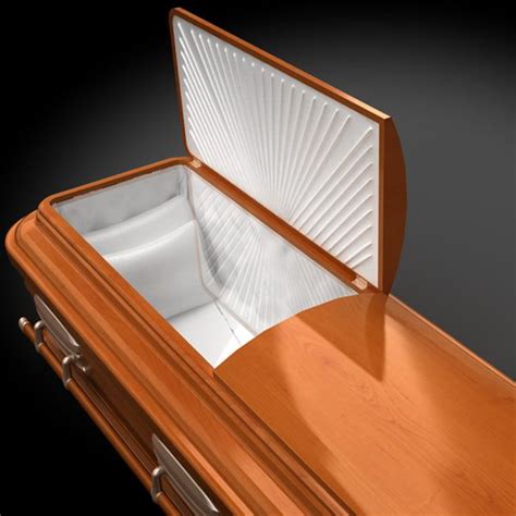 coffin wood 3d model in 2021 | Coffin, Funeral caskets, Casket