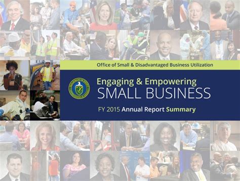Osdbu Fy 2015 Annual Report Summary Final Download Department Of Energy