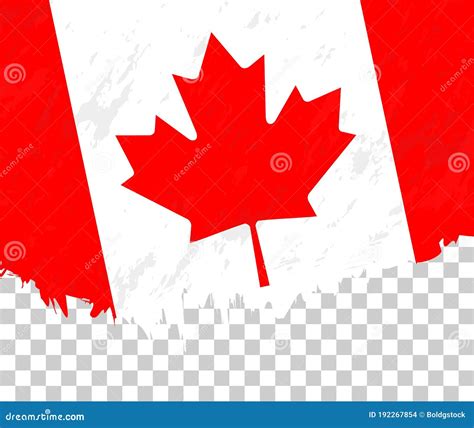 Grunge Style Flag Of Canada On A Transparent Background Stock Vector