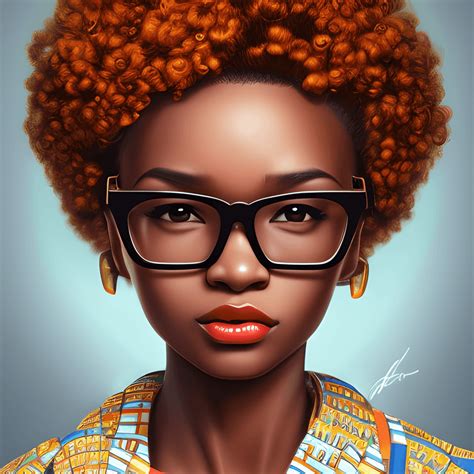 African Girl Chibi Character Art · Creative Fabrica