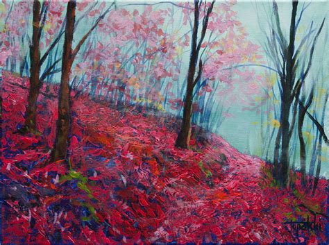 Purple Forest Oil Painting Fine Arts Gallery Original Fine Art