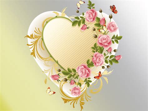 Heart And Flower Wallpapers Wallpaper Cave