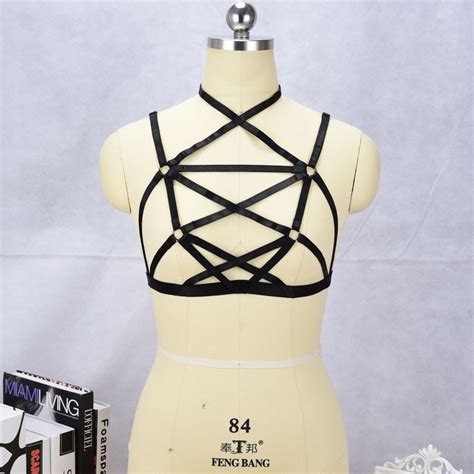 2017exotic Apparel Black Women Body Harness Cage Bra Gothic Sexy