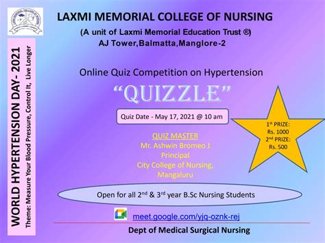 Online Quiz Competition On Hypertension 2021 Laxmi
