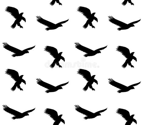 Silhouette Black Eagle Flying Stock Illustrations 10967 Silhouette