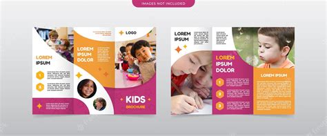 Premium Vector Playful Trifold Kids Brochure Template