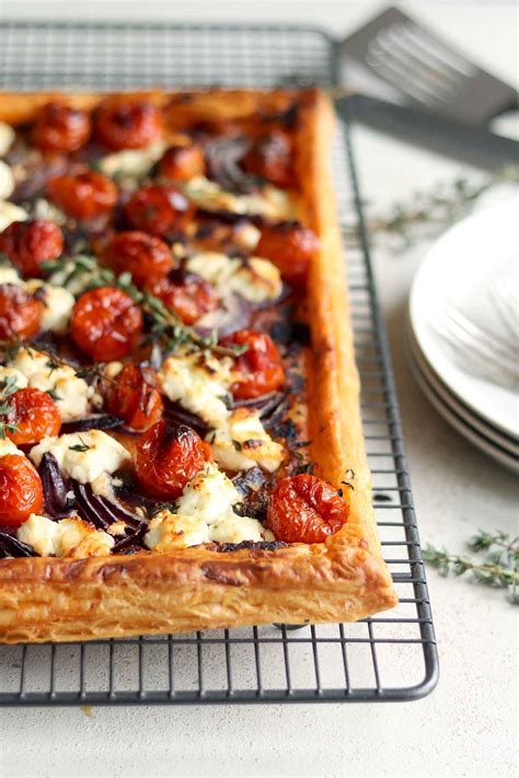 Goats Cheese Tart With Roasted Cherry Tomatoes The Last Food Blog