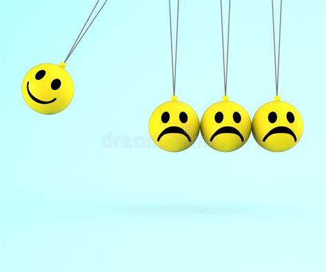 Happy And Sad Smileys Shows Emotions Stock Illustration Illustration