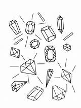 Gemstones Coloring Printable sketch template