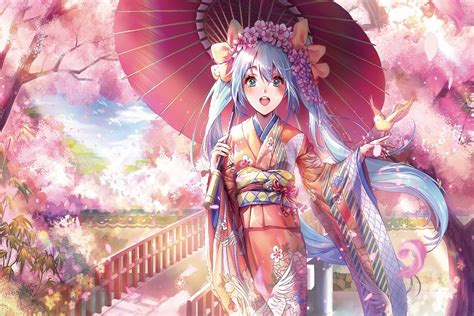 Buy Hatsune Miku In Kimono Anime Girl Fantasy Living