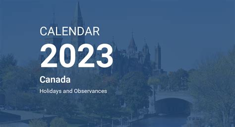 Year 2023 Calendar Canada
