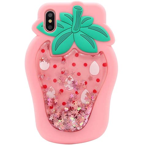 Iphone X Case Mc Fashion Cute 3d Bling Bling Flowing Liquid Floating