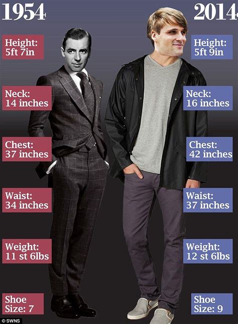 Average Brit Male Is 2in Taller And 1st Heavier Than Six Decades Ago