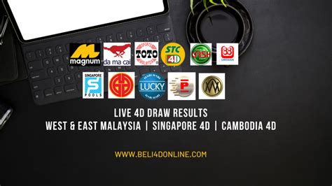 Malaysia official trusted 4d lottery, 4d result & online betting system. Live Results - Magnum, Damacai, Sports Toto 4D