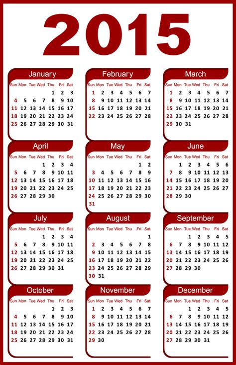 25 Printable New Year 2015 Calendars