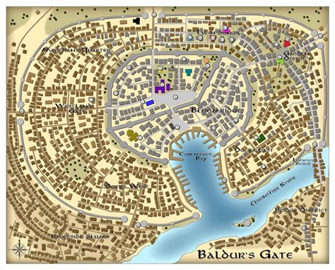 Baldurs Gatejpeg 2224×1800 Fantasy City Map Fantasy Map Fantasy City