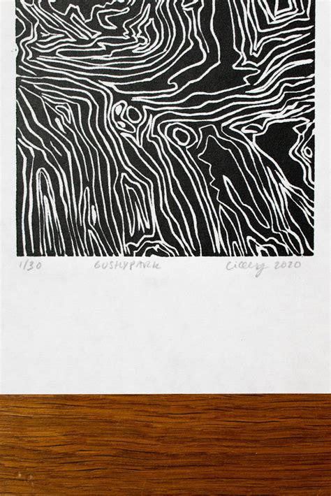 Abstract Wood Grain Limited Edition Lino Cut Print Original Etsy