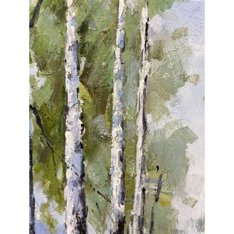Impressionistic Birch Tree Original Oil Painting Chairish