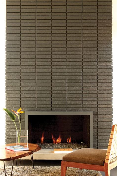 20 Mid Century Modern Brick Fireplace