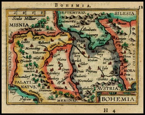An Old Map Of The Region Of Bohemia
