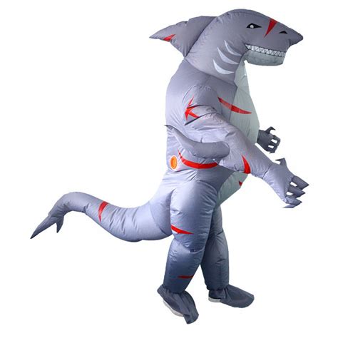 Inflatable Costume Blow Up Shark Costumes Halloween Funny Suit For