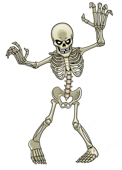 Scary Cartoon Skeleton