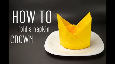 Folding clothes is one of those things that a lot of us do on autopilot until one day we finally stop and wonder: How to Fold a Napkin into a Crown - YouTube