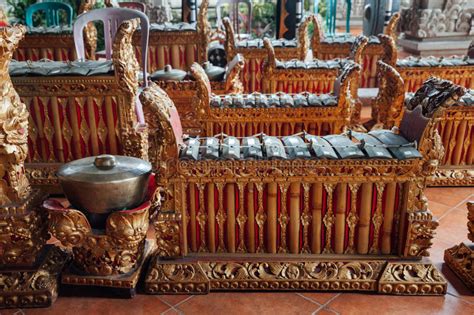 Traditional Balinese Music Instruments Ubud Bali Stock Image Image