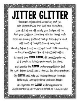 Jitter Glitter FREEBIE | Jitter glitter, Jitter glitter poem, Night