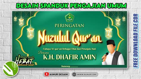 Desain Spanduk Nuzulul Quran 2023 Part 02 Free Template Cdr Youtube