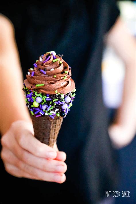 Halloween Mousse Ice Cream Cones • Pint Sized Baker