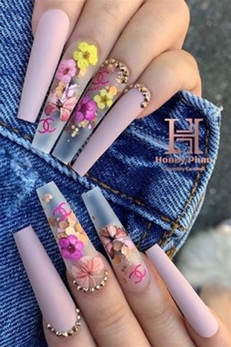 39 Long Nail Manicures To Express Your Personality With Nail Art Designs