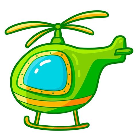 Premium Vector Cute Helicopter Cartoon Helicopter Clipart Vector