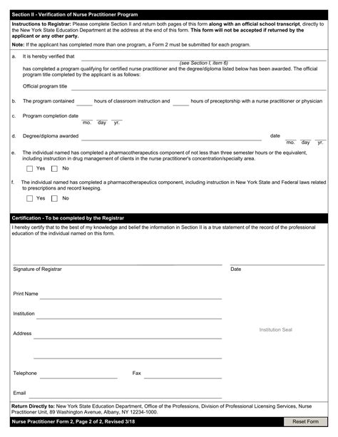 Nurse Practitioner Form 2 - Fill Out, Sign Online and Download Fillable