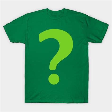 Enigma Green Question Mark Riddler T Shirt Teepublic