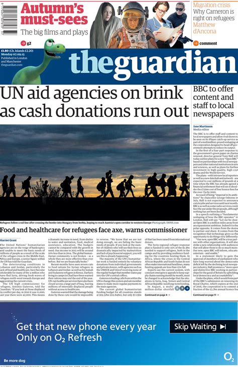 Newspaper Headlines Foreign Aid Diverted To Refugees Open Bbc And