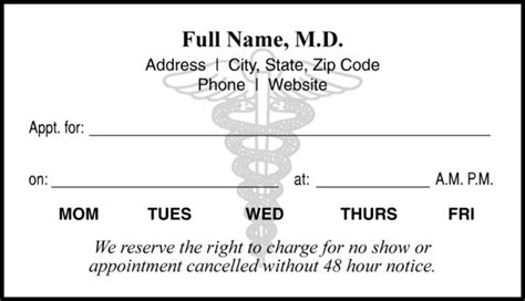 No charge for standard delivery to u.s. Medical Appointment Card | One Stop Printers & Direct Mail Service
