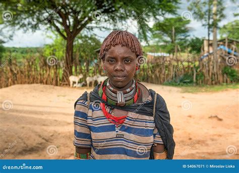 Portrait Of A Hamar Woman In South Ethiopia Editorial Photo Image Of