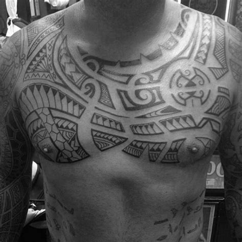 50 Cool Polynesian Chest Tattoo Designs For Men 2023 Guide