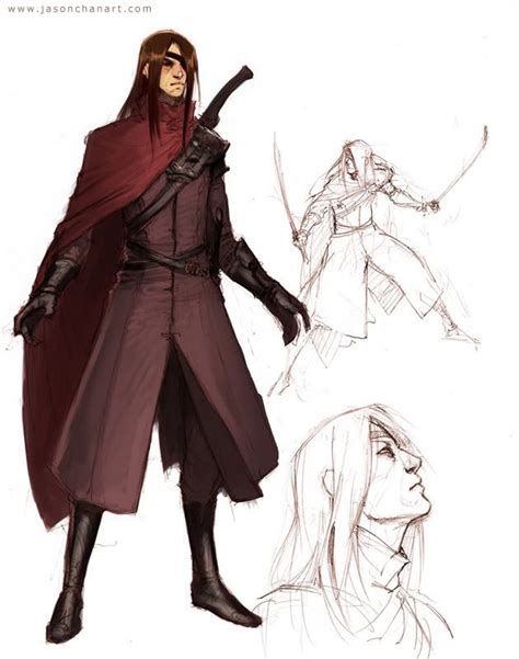 Cloaked Swordsman Fantasy Art Men Fantasy Character Design