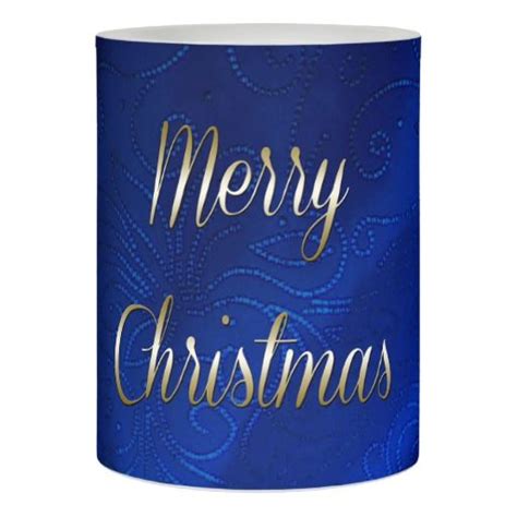 Download, share or upload your own one! Dark Blue Christmas Flameless Candle | Zazzle.com | Blue ...