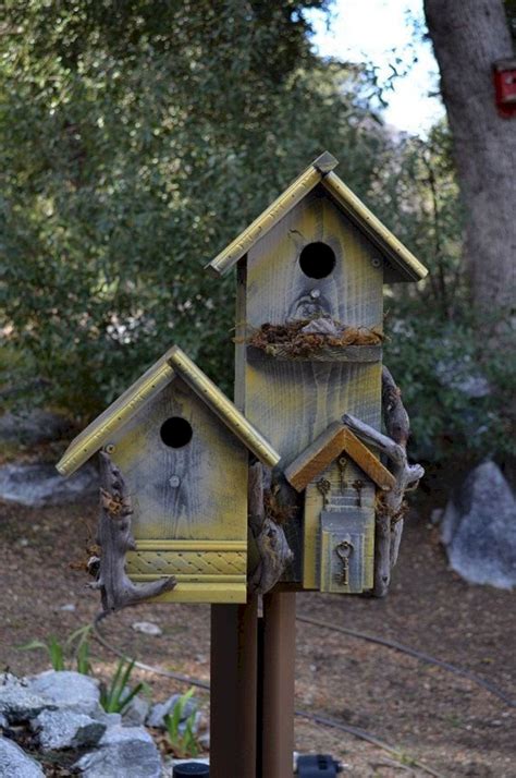 Awesome 35 Most Popular Birdhouses Rustic For Your Beautiful Garden