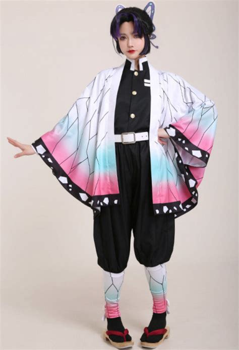 Kny Insect Pillar Shinobu Kimono Butterfly Cosplay Costume Etsy