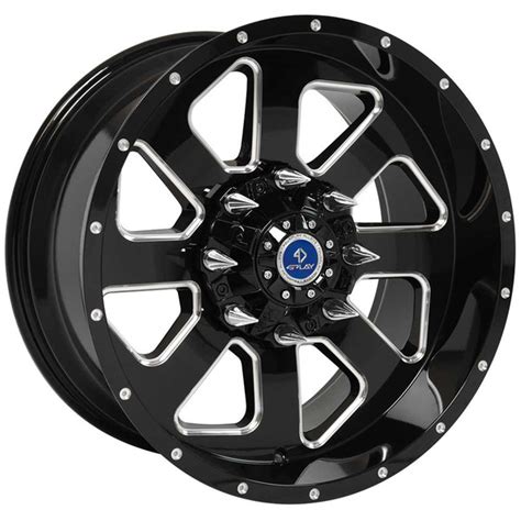 Fp03 20 Black Machined Face Aftermarket Wheel For Gm