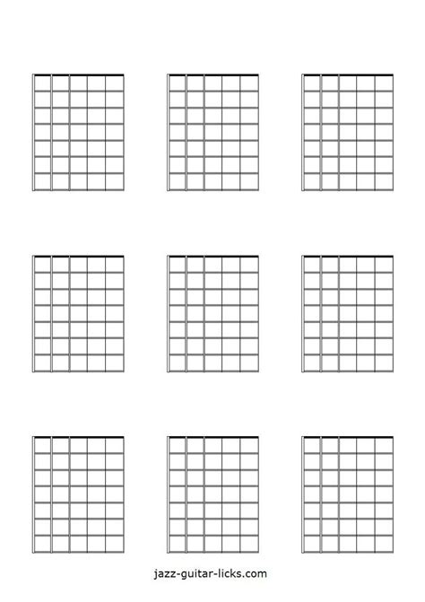 Free Printable Blank Guitar Chord Charts
