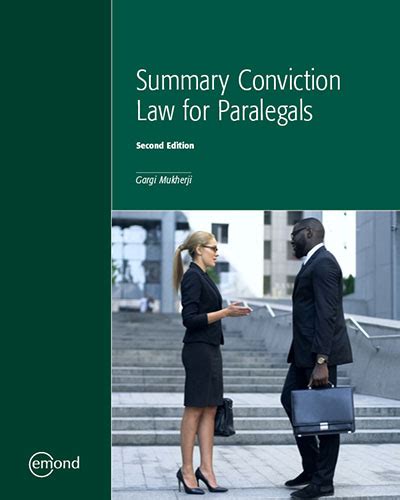 Summary Conviction Law For Paralegals 2nd Edition Emond Publishing