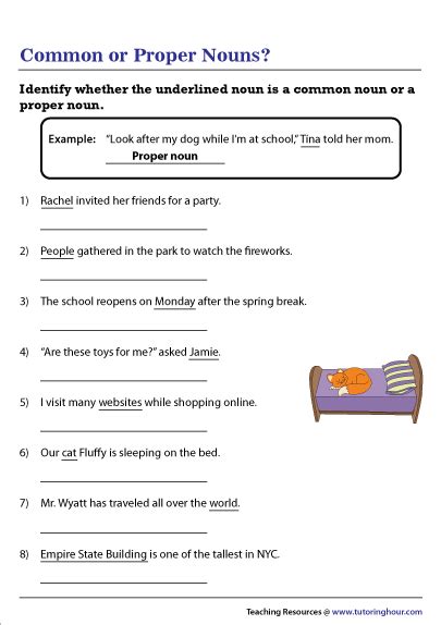 Proper Nouns Worksheet In Nouns Worksheet English Grammar Sexiz Pix
