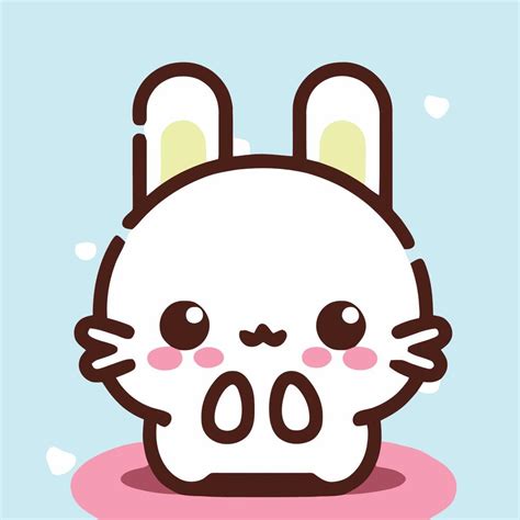 ilustração de coelho fofo coelho kawaii chibi estilo de desenho