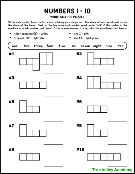 Clear explanations of natural written and spoken english. Fun Number Words 1-10 Spelling Worksheets for Kids