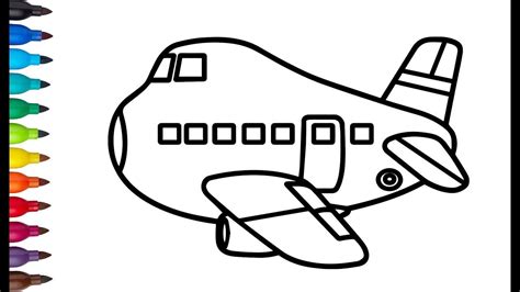Stay tooned for more free drawing lessons by: Glitter Toy Airplane Coloring and Drawing Learn Color for ...